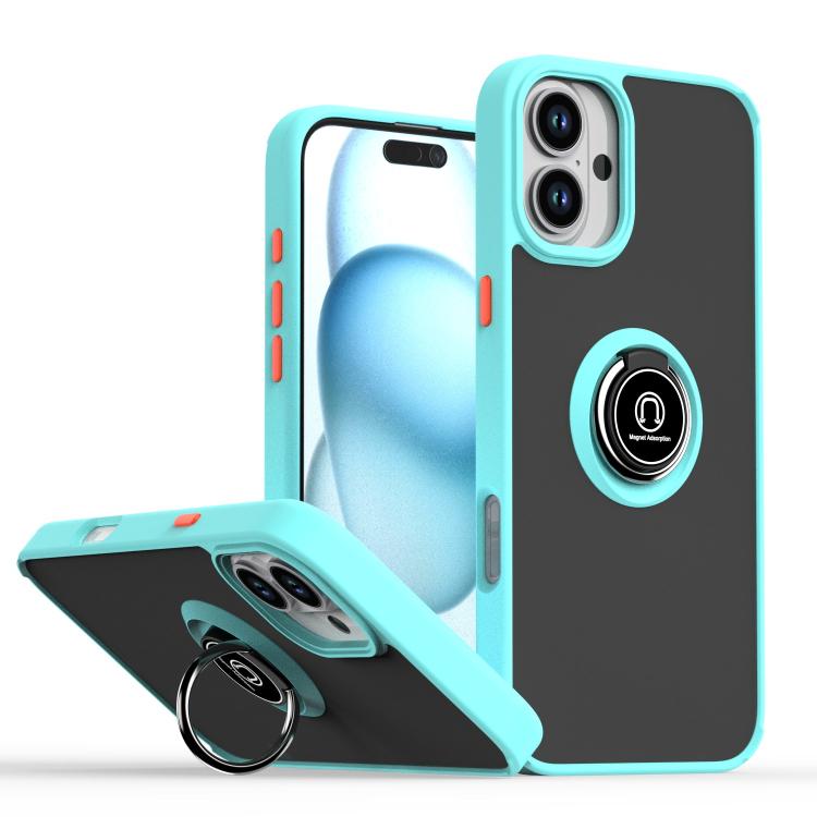 Q Shadow 1 系列 TPU + PC 手機殼附指環，適用於 iPhone 16 Pro、iPhone 16 Plus、iPhone 15 Pro Max、iPhone 15 Pro、iPhone 15 Plus、iPhone 15