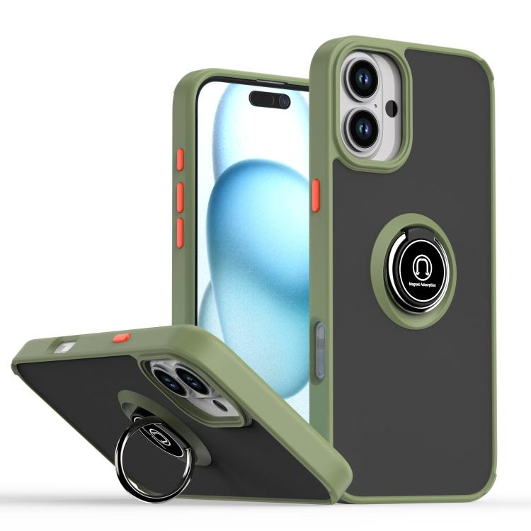 Q Shadow 1 系列 TPU + PC 手機殼附指環，適用於 iPhone 16 Pro、iPhone 16 Plus、iPhone 15 Pro Max、iPhone 15 Pro、iPhone 15 Plus、iPhone 15
