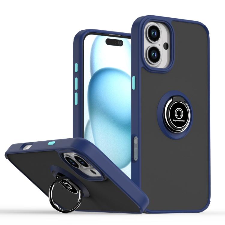 Q Shadow 1 系列 TPU + PC 手機殼附指環，適用於 iPhone 16 Pro、iPhone 16 Plus、iPhone 15 Pro Max、iPhone 15 Pro、iPhone 15 Plus、iPhone 15
