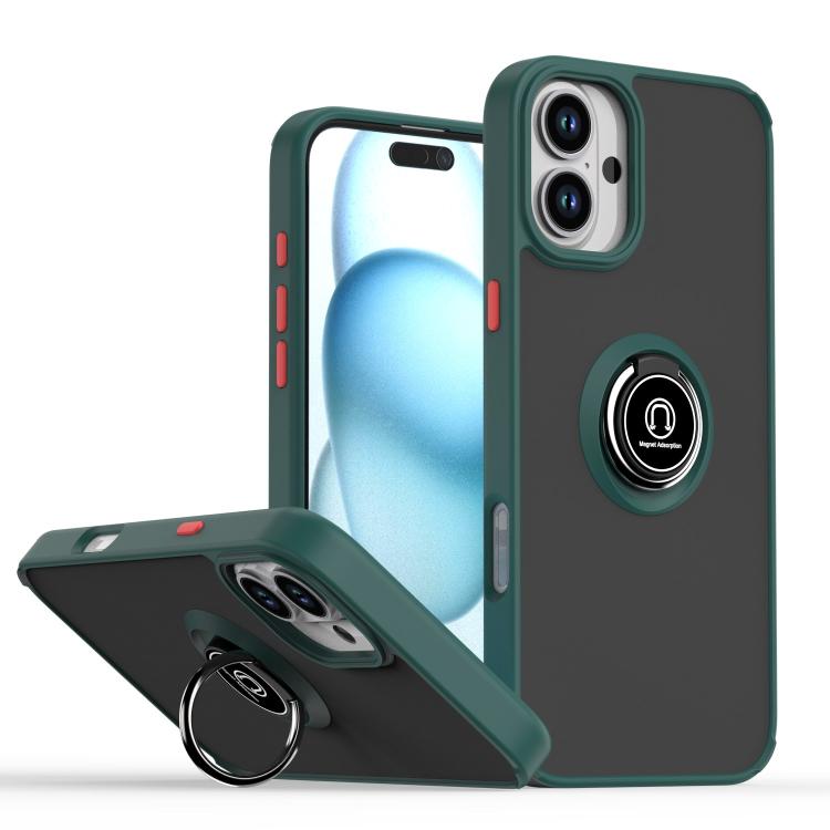Q Shadow 1 系列 TPU + PC 手機殼附指環，適用於 iPhone 16 Pro、iPhone 16 Plus、iPhone 15 Pro Max、iPhone 15 Pro、iPhone 15 Plus、iPhone 15