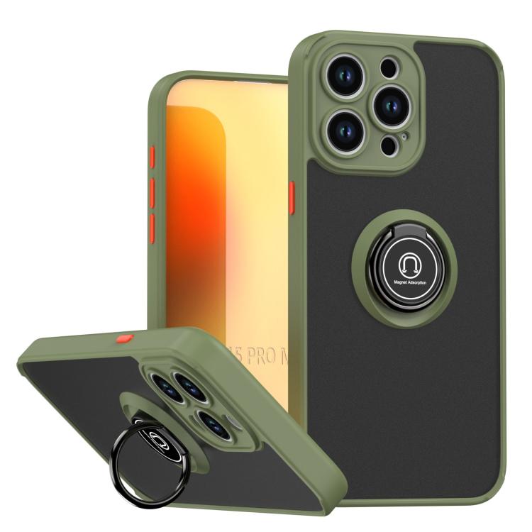 Q Shadow 1 系列 TPU + PC 手機殼附指環，適用於 iPhone 16 Pro、iPhone 16 Plus、iPhone 15 Pro Max、iPhone 15 Pro、iPhone 15 Plus、iPhone 15