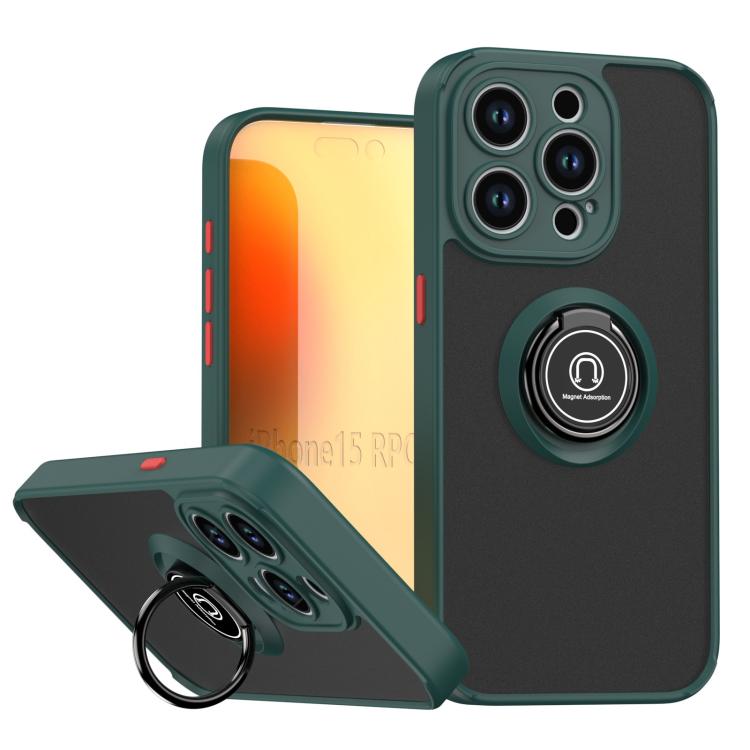 Q Shadow 1 系列 TPU + PC 手機殼附指環，適用於 iPhone 16 Pro、iPhone 16 Plus、iPhone 15 Pro Max、iPhone 15 Pro、iPhone 15 Plus、iPhone 15