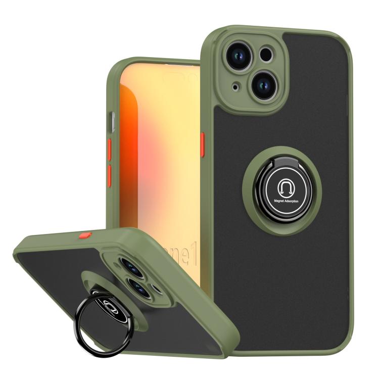 Q Shadow 1 系列 TPU + PC 手機殼附指環，適用於 iPhone 16 Pro、iPhone 16 Plus、iPhone 15 Pro Max、iPhone 15 Pro、iPhone 15 Plus、iPhone 15