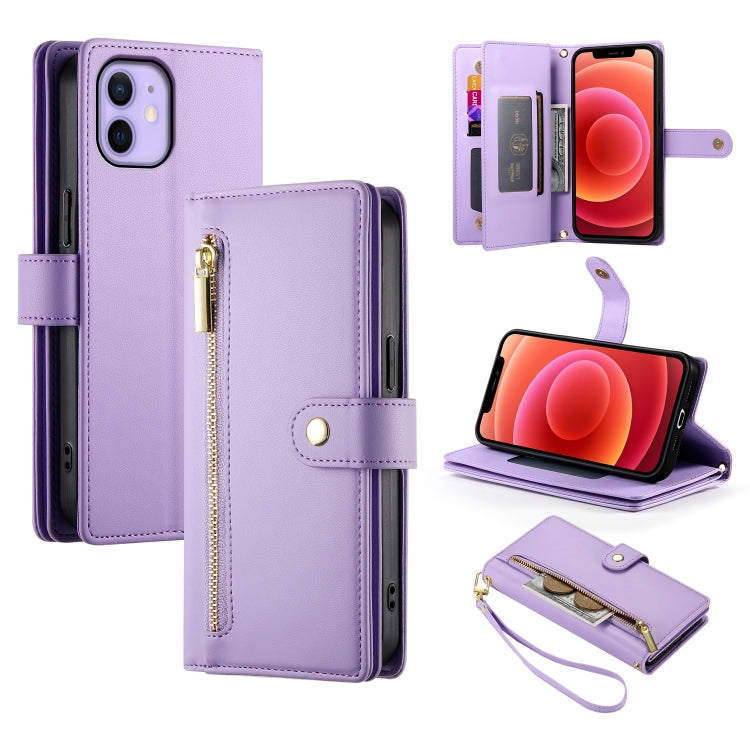 九卡槽拉鍊錢包包皮革手機殼，適用於 iPhone 14 Pro Max、iPhone 13 Pro Max、iPhone 13 Pro、iPhone 13、iPhone 13 mini、iPhone 12 / 12 Pro、iPhone 12 Pro Max、iPhone 12 mini