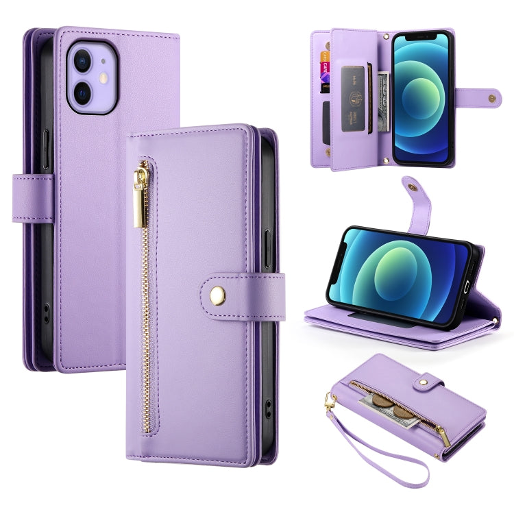九卡槽拉鍊錢包包皮革手機殼，適用於 iPhone 14 Pro Max、iPhone 13 Pro Max、iPhone 13 Pro、iPhone 13、iPhone 13 mini、iPhone 12 / 12 Pro、iPhone 12 Pro Max、iPhone 12 mini