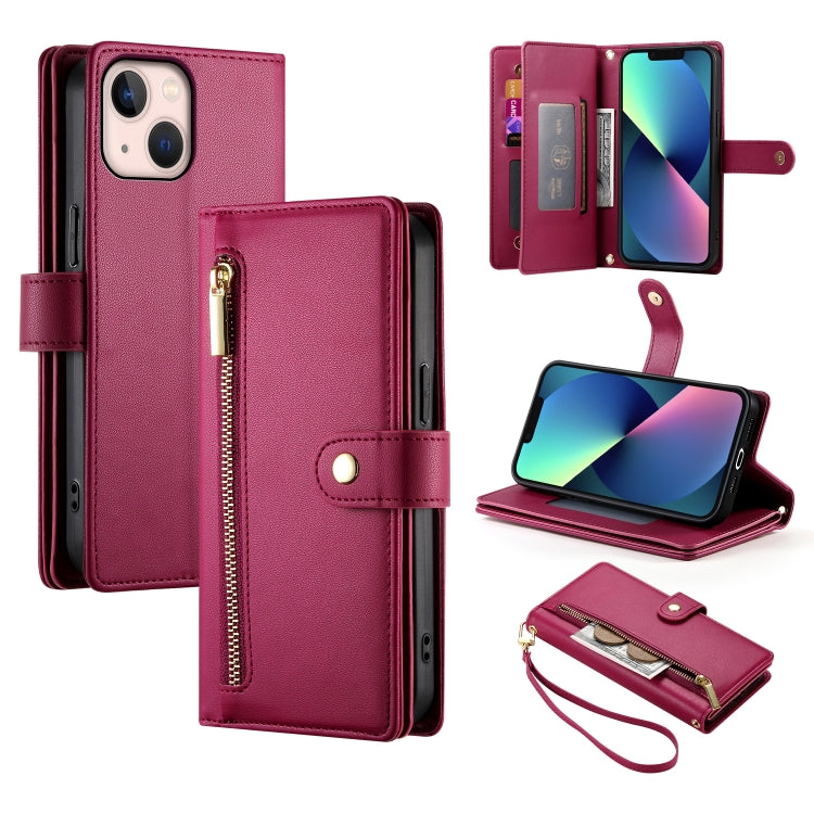 九卡槽拉鍊錢包包皮革手機殼，適用於 iPhone 14 Pro Max、iPhone 13 Pro Max、iPhone 13 Pro、iPhone 13、iPhone 13 mini、iPhone 12 / 12 Pro、iPhone 12 Pro Max、iPhone 12 mini