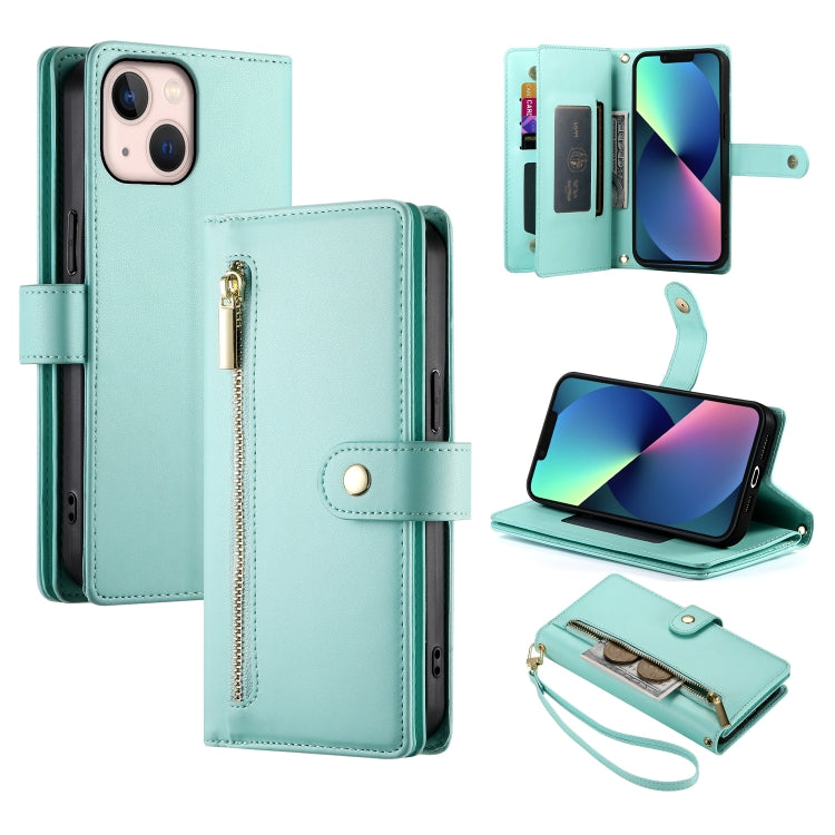 九卡槽拉鍊錢包包皮革手機殼，適用於 iPhone 14 Pro Max、iPhone 13 Pro Max、iPhone 13 Pro、iPhone 13、iPhone 13 mini、iPhone 12 / 12 Pro、iPhone 12 Pro Max、iPhone 12 mini