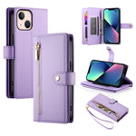 九卡槽拉鍊錢包包皮革手機殼，適用於 iPhone 14 Pro Max、iPhone 13 Pro Max、iPhone 13 Pro、iPhone 13、iPhone 13 mini、iPhone 12 / 12 Pro、iPhone 12 Pro Max、iPhone 12 mini