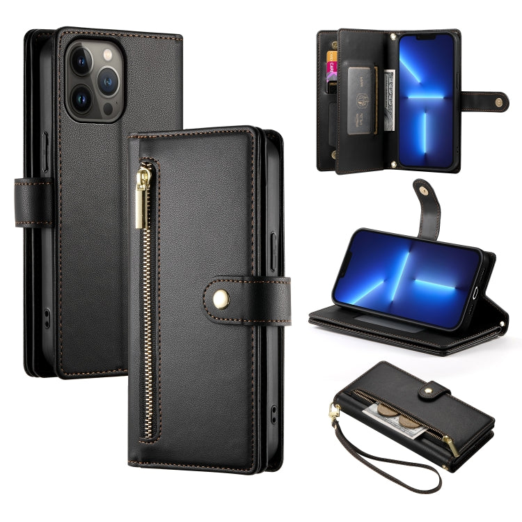 九卡槽拉鍊錢包包皮革手機殼，適用於 iPhone 14 Pro Max、iPhone 13 Pro Max、iPhone 13 Pro、iPhone 13、iPhone 13 mini、iPhone 12 / 12 Pro、iPhone 12 Pro Max、iPhone 12 mini