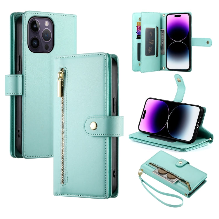 九卡槽拉鍊錢包包皮革手機殼，適用於 iPhone 14 Pro Max、iPhone 13 Pro Max、iPhone 13 Pro、iPhone 13、iPhone 13 mini、iPhone 12 / 12 Pro、iPhone 12 Pro Max、iPhone 12 mini