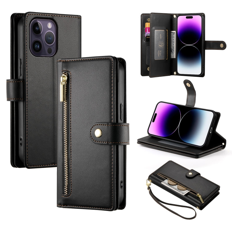 九卡槽拉鍊錢包包皮革手機殼，適用於 iPhone 14 Pro Max、iPhone 13 Pro Max、iPhone 13 Pro、iPhone 13、iPhone 13 mini、iPhone 12 / 12 Pro、iPhone 12 Pro Max、iPhone 12 mini