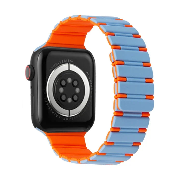 雙色磁吸矽膠錶帶，適用於 Apple Watch Series 9 41mm，適用於 Apple Watch Ultra 49mm，適用於 Apple Watch Series 8 41mm，適用於 Apple Watch Series 8 45mm