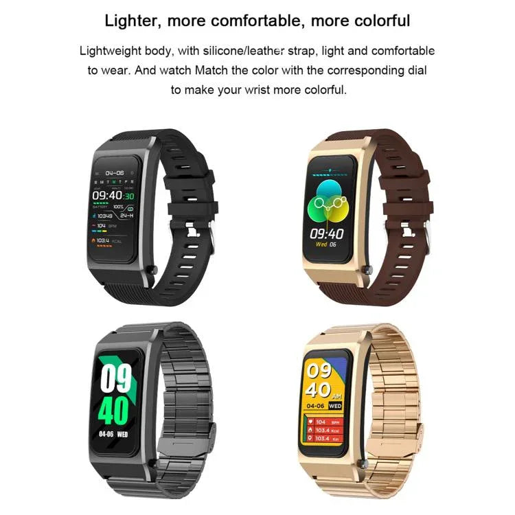 B7 Pro 1.5 inch 2 in 1 Bluetooth Earphone Silicone Strap Smart Watch, Support Heart Rate / Sleep Monitoring