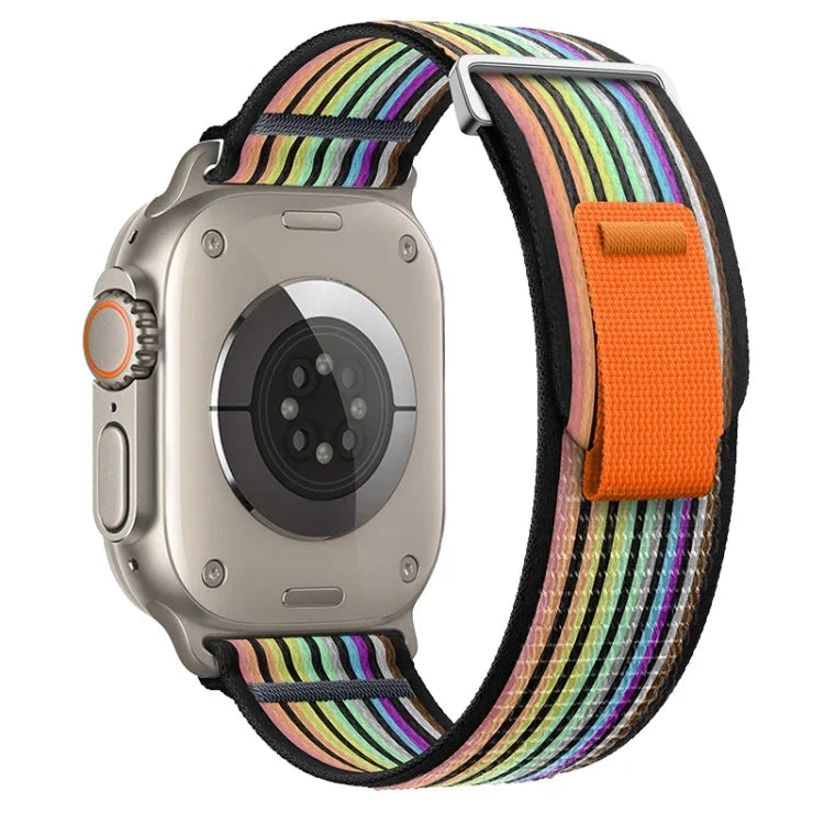 Dual-Section Loop Nylon Watch Band, For Apple Watch Ultra 2 49mm, For Apple Watch Series 9 45mm