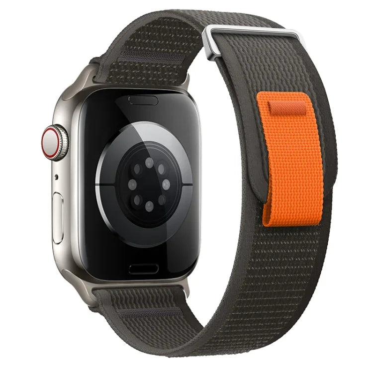 Dual-Section Loop Nylon Watch Band, For Apple Watch Series 9 41mm, For Apple Watch Ultra 49mm