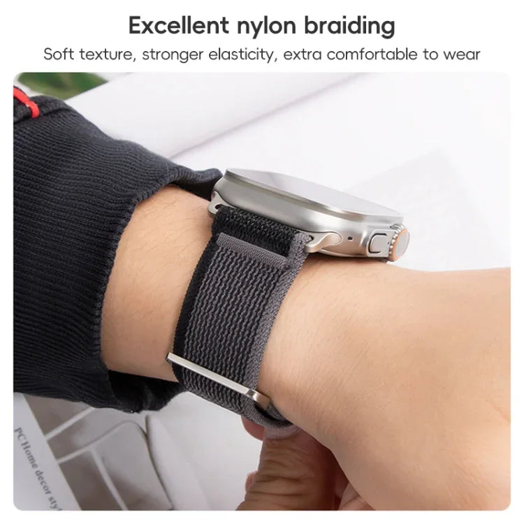 Dual-Section Loop Nylon Watch Band, For Apple Watch Series 6 40mm, For Apple Watch Series 6 44mm