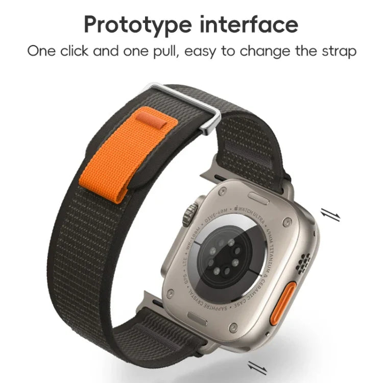 Dual-Section Loop Nylon Watch Band, For Apple Watch Series 5 44mm, For Apple Watch Series 5 40mm