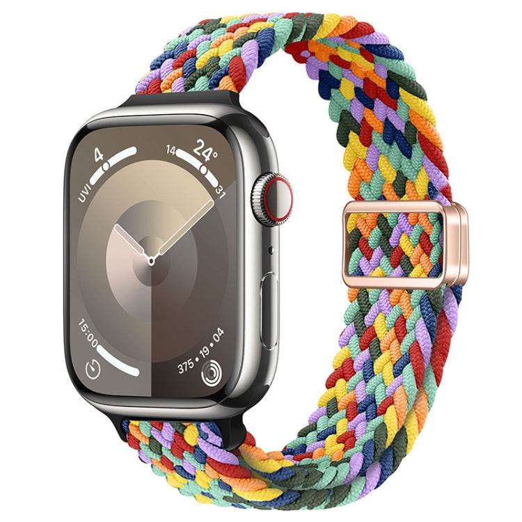 纖細磁扣尼龍編織錶帶，適用於 Apple Watch Series 9 41mm，適用於 Apple Watch Ultra 49mm