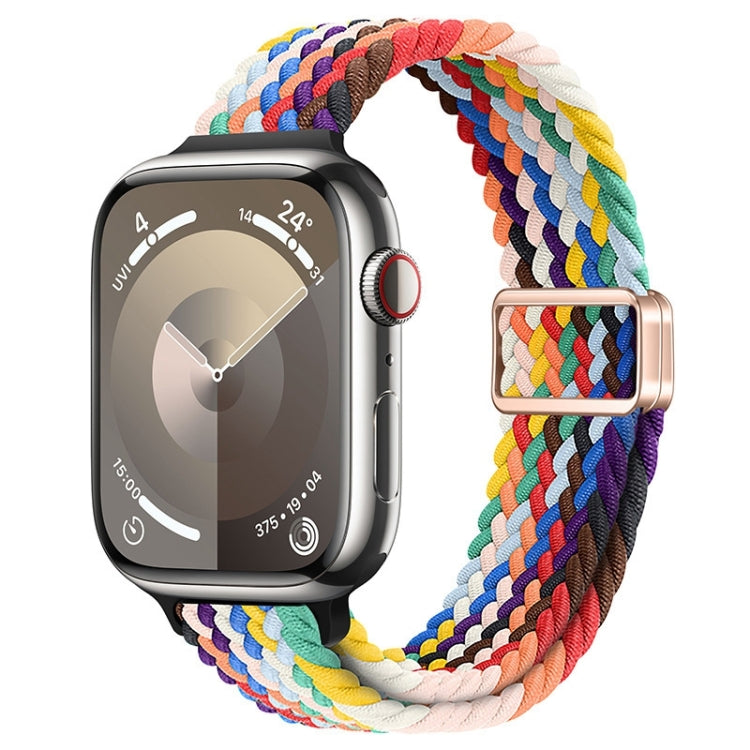 纖細磁扣尼龍編織錶帶，適用於 Apple Watch Series 9 41mm，適用於 Apple Watch Ultra 49mm