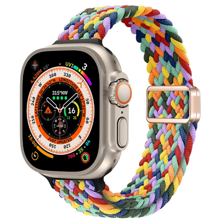 纖細磁扣尼龍編織錶帶，適用於 Apple Watch Series 9 41mm，適用於 Apple Watch Ultra 49mm