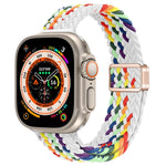 纖細磁扣尼龍編織錶帶，適用於 Apple Watch Series 9 41mm，適用於 Apple Watch Ultra 49mm