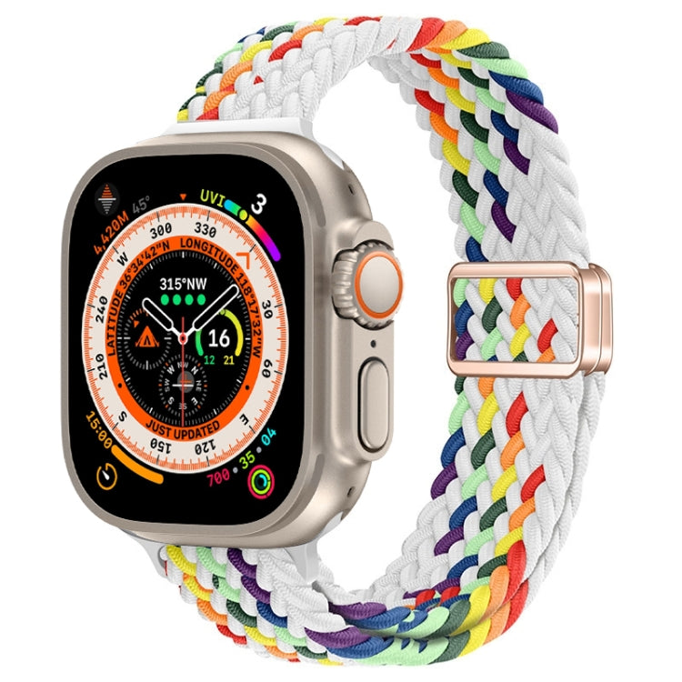 纖細磁扣尼龍編織錶帶，適用於 Apple Watch Series 9 41mm，適用於 Apple Watch Ultra 49mm