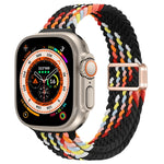 纖細磁扣尼龍編織錶帶，適用於 Apple Watch Series 9 41mm，適用於 Apple Watch Ultra 49mm