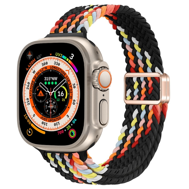 纖細磁扣尼龍編織錶帶，適用於 Apple Watch Series 9 41mm，適用於 Apple Watch Ultra 49mm