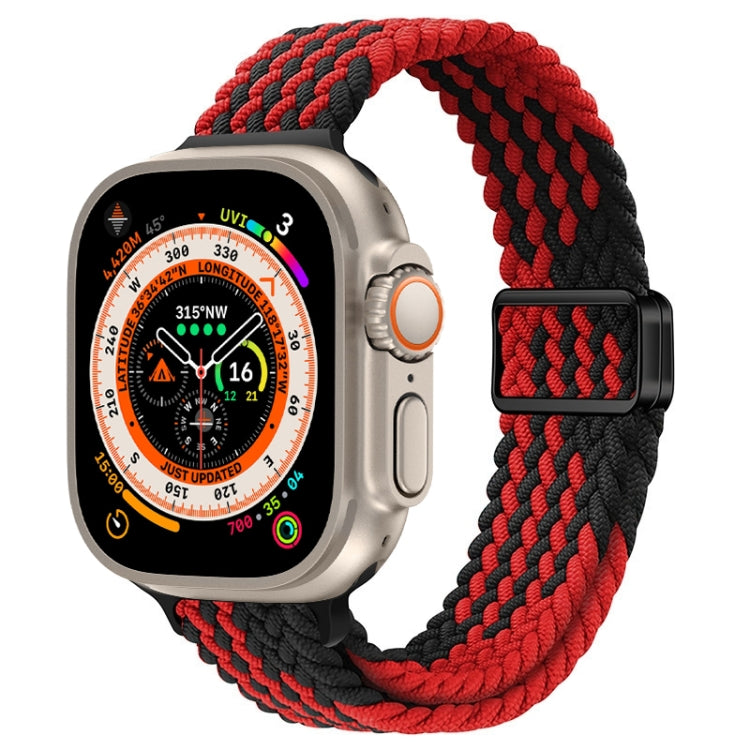 纖細磁扣尼龍編織錶帶，適用於 Apple Watch Series 9 41mm，適用於 Apple Watch Ultra 49mm