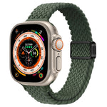 纖細磁扣尼龍編織錶帶，適用於 Apple Watch Series 9 41mm，適用於 Apple Watch Ultra 49mm