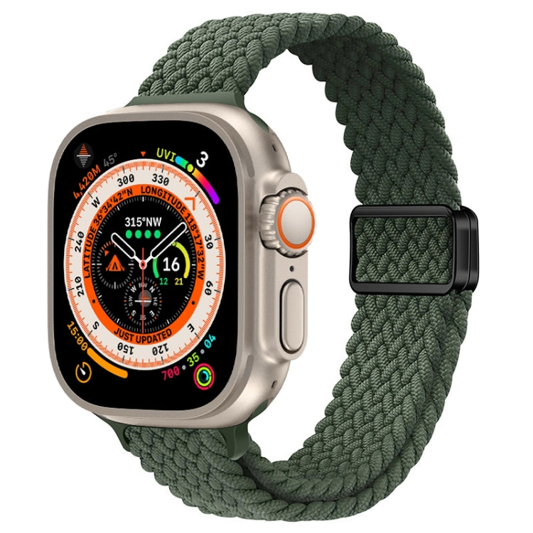 纖細磁扣尼龍編織錶帶，適用於 Apple Watch Series 9 41mm，適用於 Apple Watch Ultra 49mm