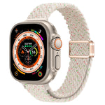 纖細磁扣尼龍編織錶帶，適用於 Apple Watch Series 9 41mm，適用於 Apple Watch Ultra 49mm
