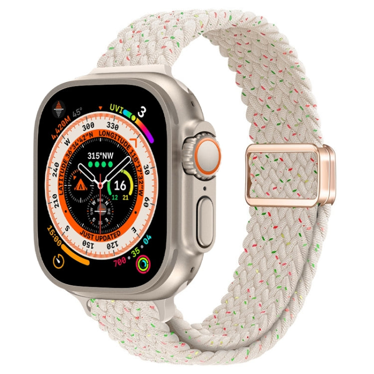 纖細磁扣尼龍編織錶帶，適用於 Apple Watch Series 9 41mm，適用於 Apple Watch Ultra 49mm