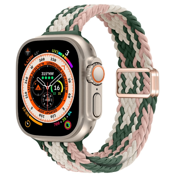 纖細磁扣尼龍編織錶帶，適用於 Apple Watch Series 9 41mm，適用於 Apple Watch Ultra 49mm