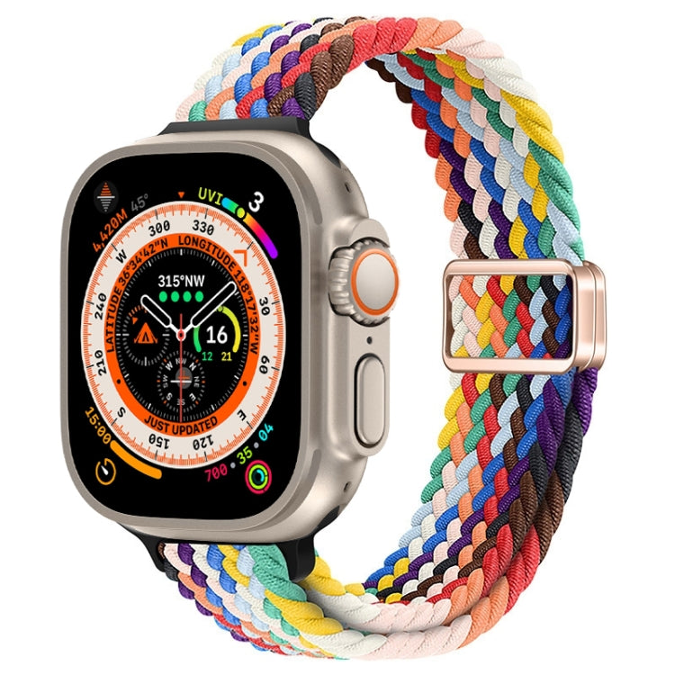 纖細磁扣尼龍編織錶帶，適用於 Apple Watch Series 9 41mm，適用於 Apple Watch Ultra 49mm