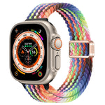 纖細磁扣尼龍編織錶帶，適用於 Apple Watch Series 9 41mm，適用於 Apple Watch Ultra 49mm