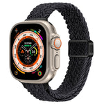 纖細磁扣尼龍編織錶帶，適用於 Apple Watch Series 9 41mm，適用於 Apple Watch Ultra 49mm