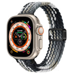纖細磁扣尼龍編織錶帶，適用於 Apple Watch Series 9 41mm，適用於 Apple Watch Ultra 49mm