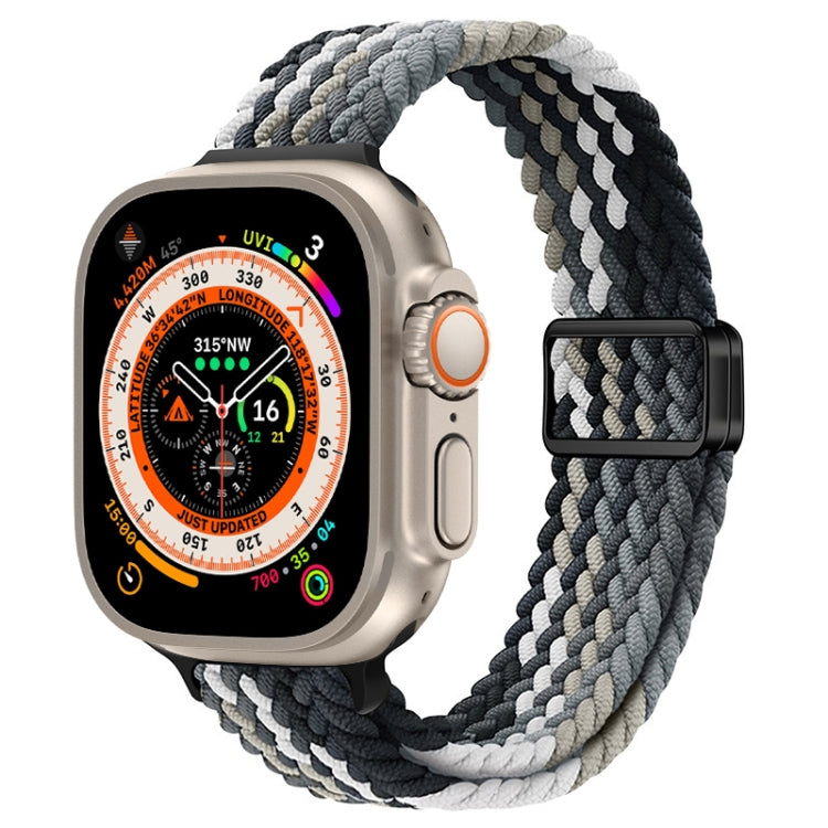纖細磁扣尼龍編織錶帶，適用於 Apple Watch Series 9 41mm，適用於 Apple Watch Ultra 49mm