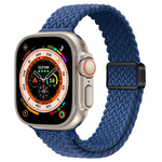 纖細磁扣尼龍編織錶帶，適用於 Apple Watch Series 9 41mm，適用於 Apple Watch Ultra 49mm