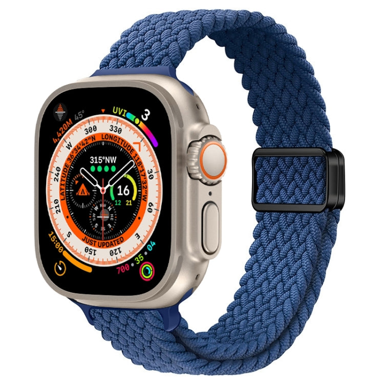 纖細磁扣尼龍編織錶帶，適用於 Apple Watch Series 9 41mm，適用於 Apple Watch Ultra 49mm