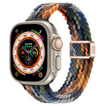 纖細磁扣尼龍編織錶帶，適用於 Apple Watch Series 9 41mm，適用於 Apple Watch Ultra 49mm