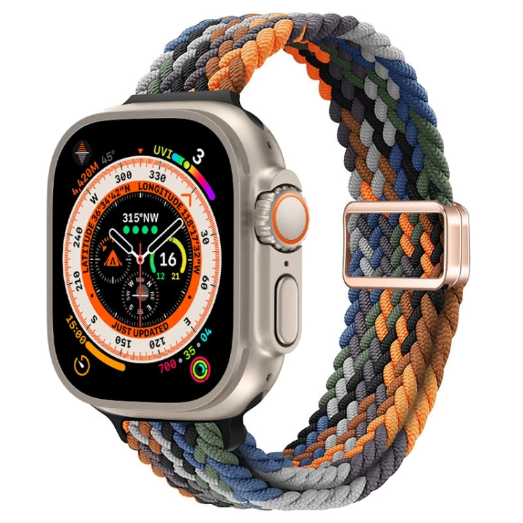 纖細磁扣尼龍編織錶帶，適用於 Apple Watch Series 9 41mm，適用於 Apple Watch Ultra 49mm