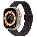纖細磁扣尼龍編織錶帶，適用於 Apple Watch Series 9 41mm，適用於 Apple Watch Ultra 49mm