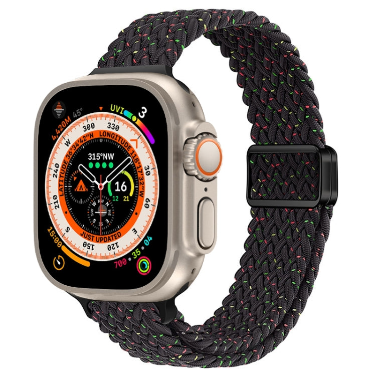 纖細磁扣尼龍編織錶帶，適用於 Apple Watch Series 9 41mm，適用於 Apple Watch Ultra 49mm