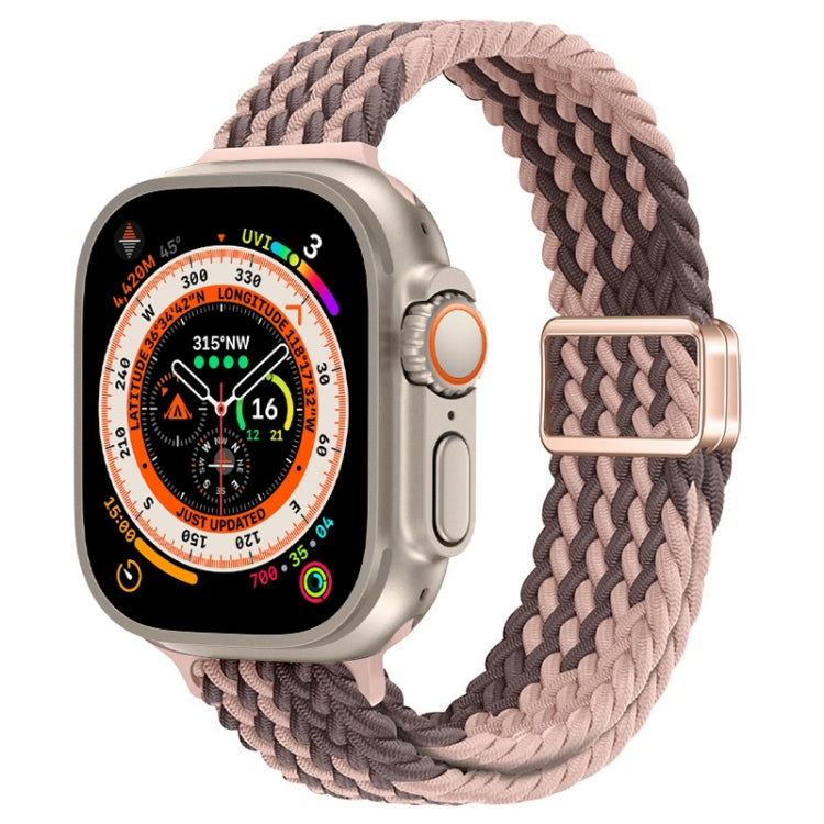 纖細磁扣尼龍編織錶帶，適用於 Apple Watch Series 9 41mm，適用於 Apple Watch Ultra 49mm