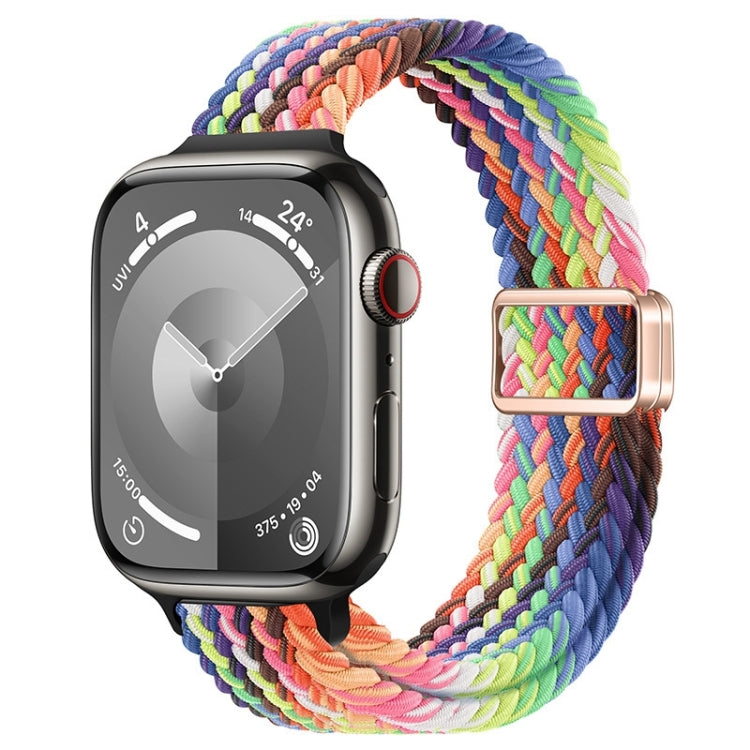 纖細磁扣尼龍編織錶帶，適用於 Apple Watch Series 8 41mm，適用於 Apple Watch Series 8 45mm