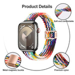 纖細磁扣尼龍編織錶帶，適用於 Apple Watch Series 9 41mm，適用於 Apple Watch Ultra 49mm