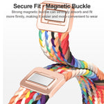 纖細磁扣尼龍編織錶帶，適用於 Apple Watch Series 8 41mm，適用於 Apple Watch Series 8 45mm