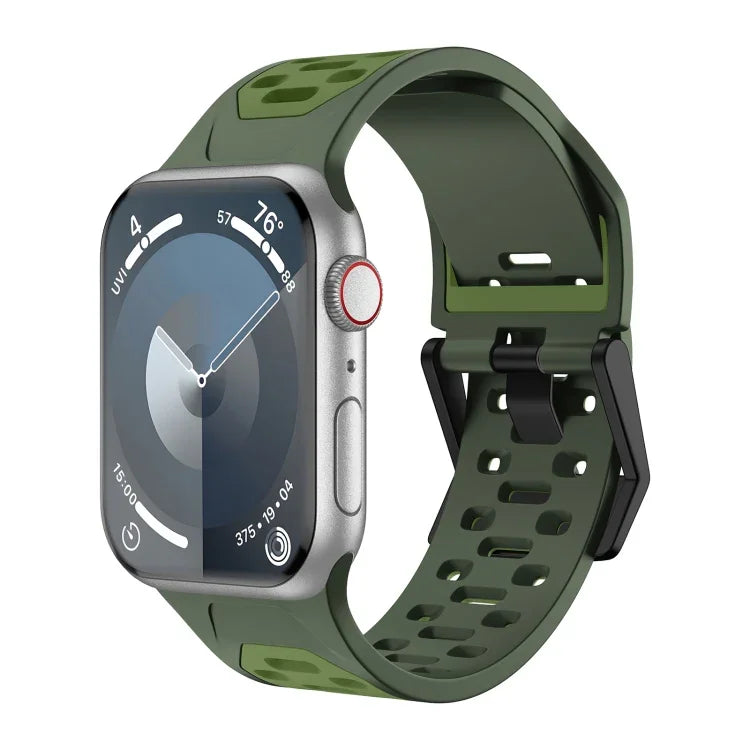 隕石雙色矽膠錶帶，適用於 Apple Watch SE 2023 44mm，適用於 Apple Watch Ultra 2 49mm，適用於 Apple Watch Series 9 45mm，適用於 Apple Watch Ultra 49mm，適用於 Apple Watch Series 8 45mm，適用於 Apple Watch SE 2022 44mm